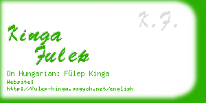 kinga fulep business card